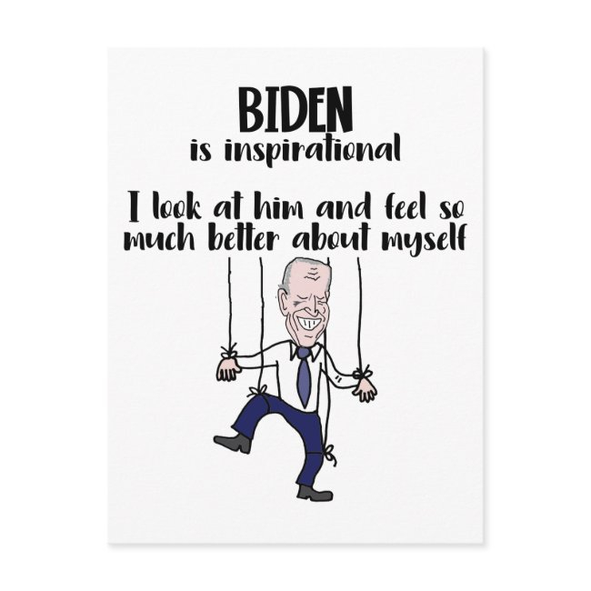 Funny Anti Biden Puppet Inspirational Satire Postinvitations