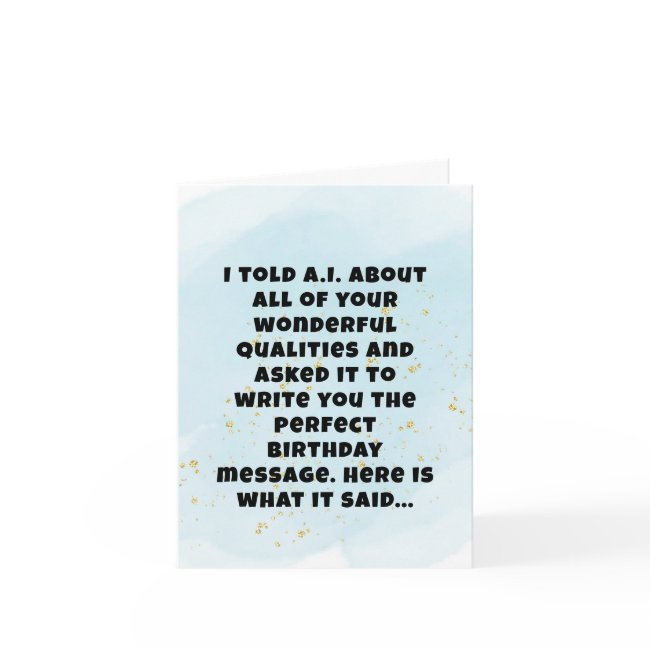 Funny Artificial Intelligence Boyfriend Birthday Invitations