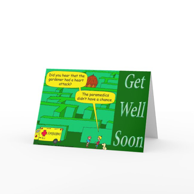 Funny As A Heart Attack Cartoon In Maze Invitations