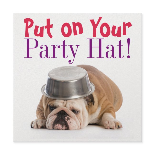 Funny Bulldog Birthday Invitation - Srf