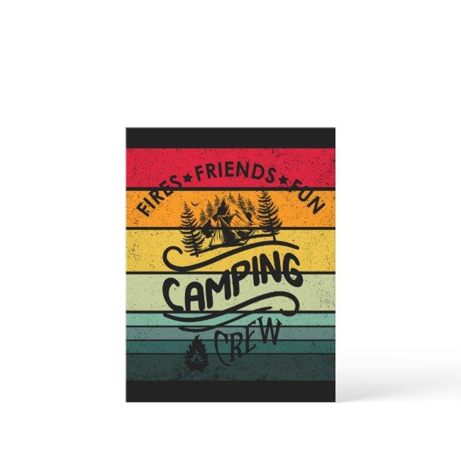 Funny Camping Crew Slogan Fun Camper Friends Postinvitations