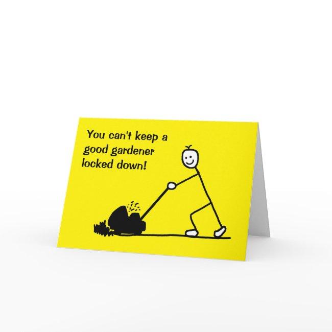 Funny Cartoon Gardener Lockdown Invitations