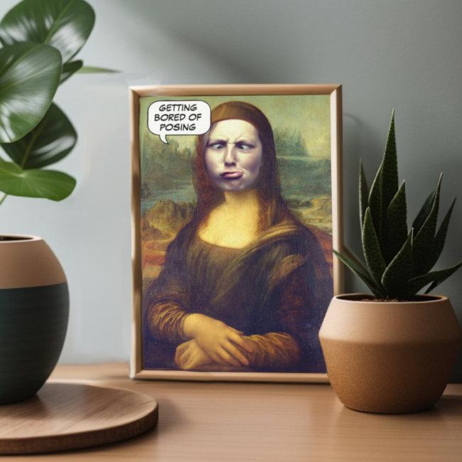 Funny Custom Mona Lisa Face In Hole Photo Invitation