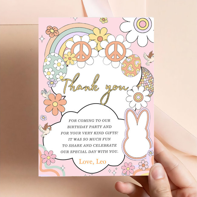 Funny Easter Birthday Party Thank You Invitations