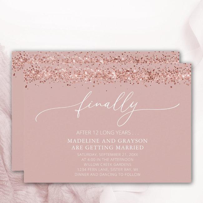 Funny Finally Getting Married Casual Wedding Invitation
