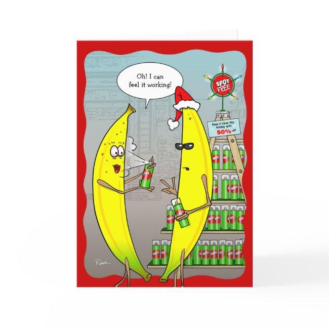 Funny Holiday Banana Christmas Invitations