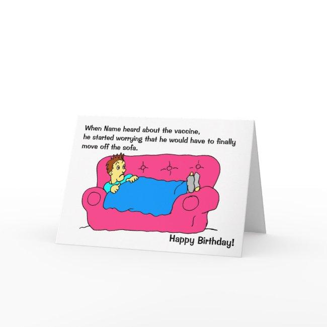 Funny Man Lockdown Vaccine Birthday Invitations