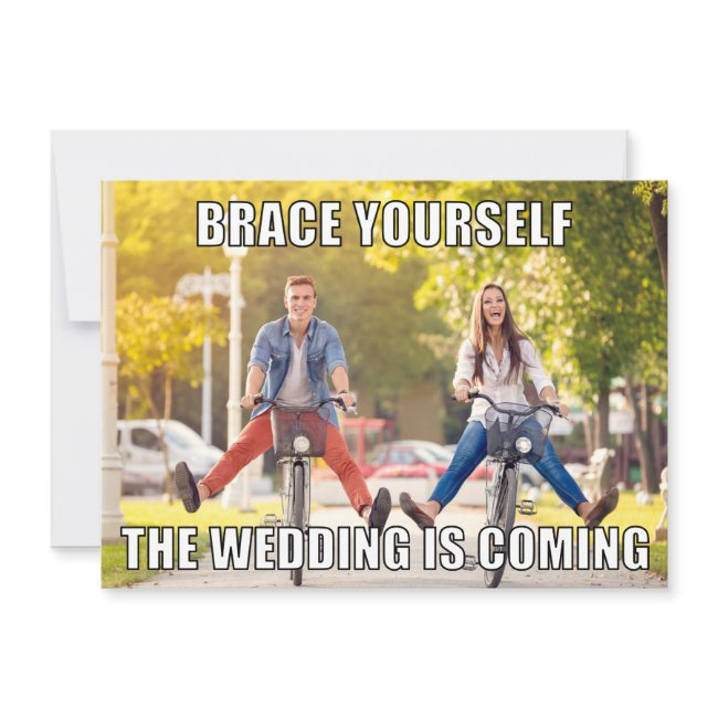 Funny Meme Style Photo Wedding Save The Date Invitation