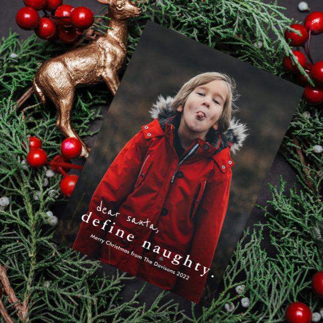 Funny Naughty Photo Christmas Holiday Invitations
