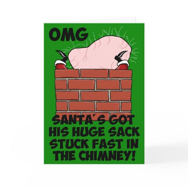 Funny,rude Santa Holiday Invitations