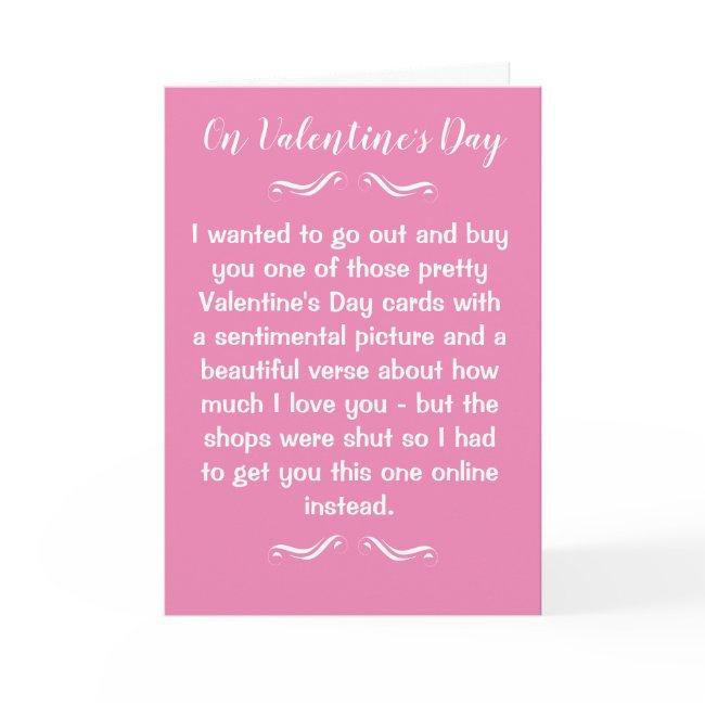 Funny Shops Shut Lockdown Valentine's Day Invitations