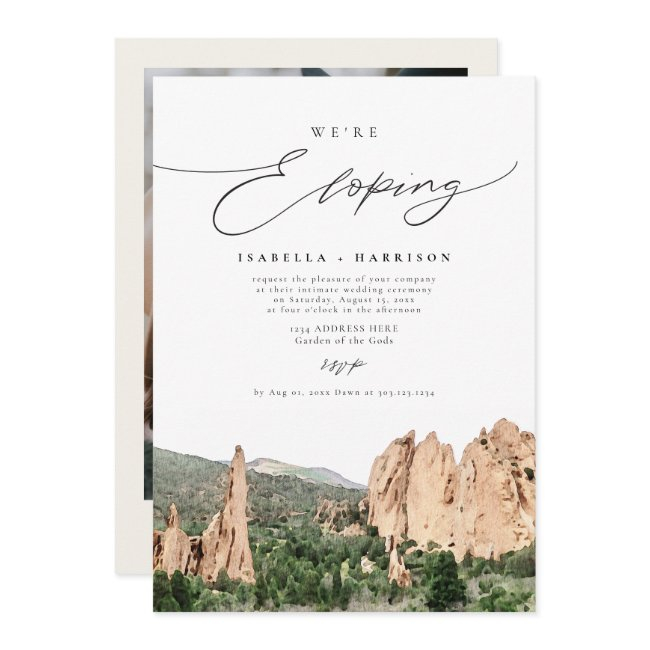 Garden Of The Gods Mountain Elopement Invitation