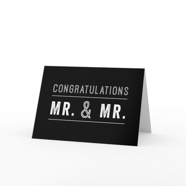 Gay Couple Wedding Congratulations Invitations