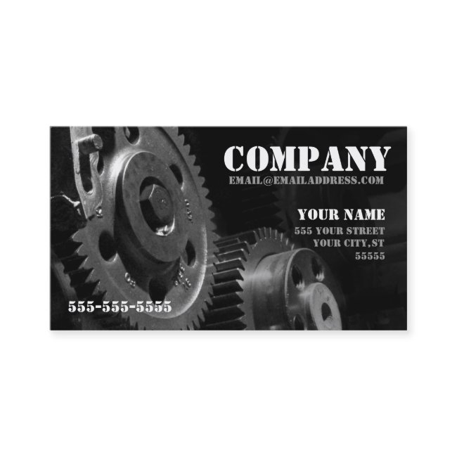 Gears Business Invitations (one-sided)