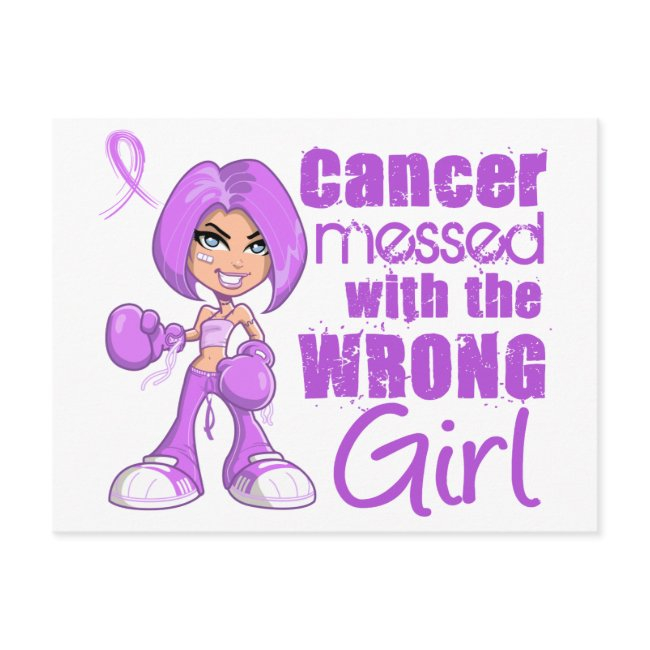 General Cancer Messed With Wrong Girl Postinvitations