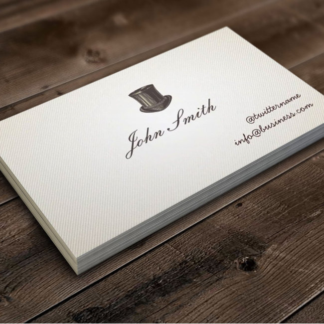 Gentleman's Top Hat Calling Invitations Business Invitations