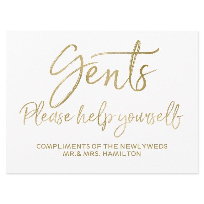 Gents Please Help Yourself Wedding Sign Invitation