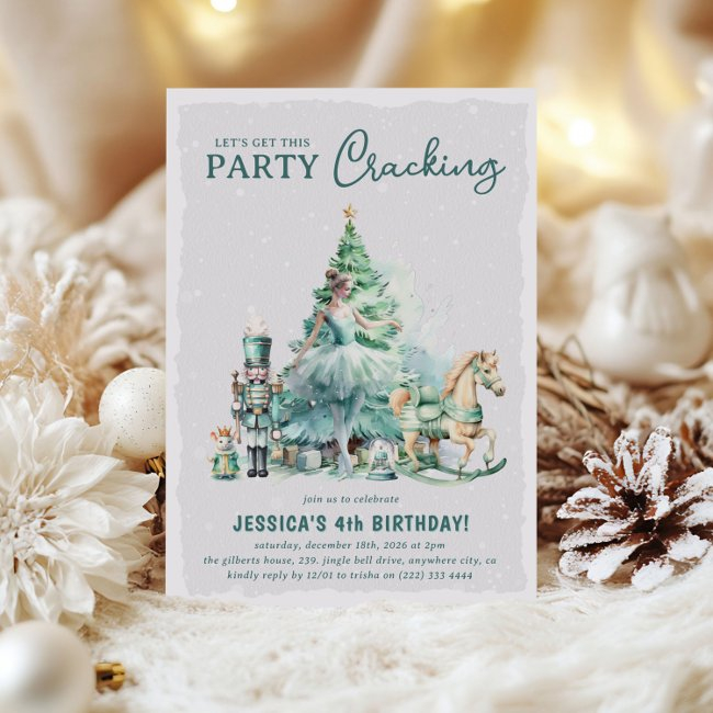Get This Party Cracking Christmas Kids Birthday Invitation
