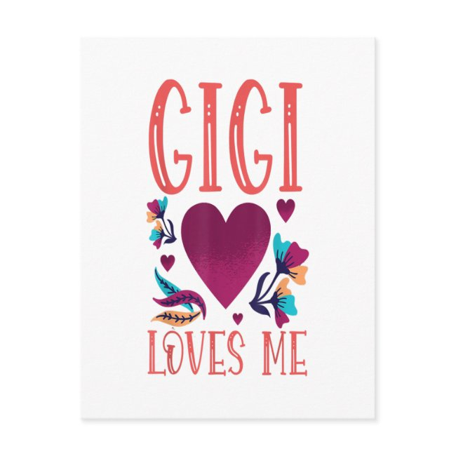 Gigi Loves Me Valentines Day Gift To Granddaughter Invitation
