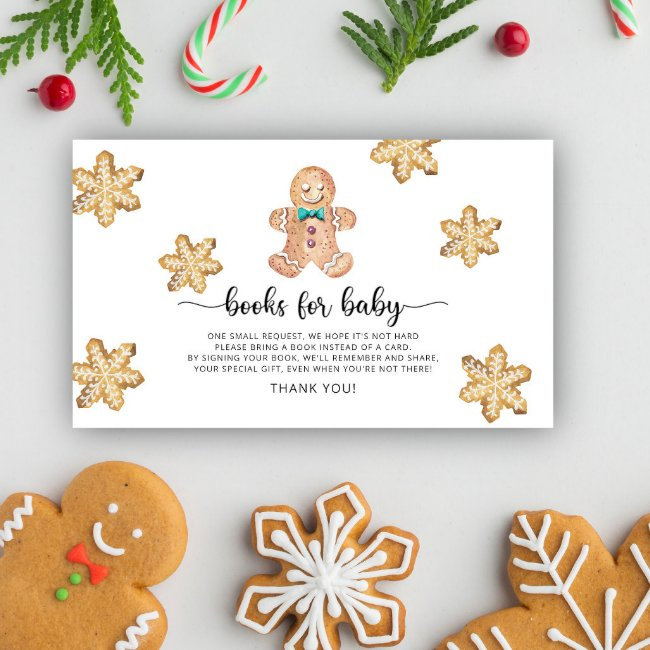 Gingerbread Man Books For Baby Ticket Enclosure Invitations