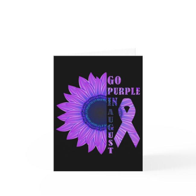 Go Purple In August Overdose Awareness Month Sunfl Invitations