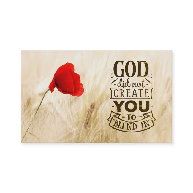 God Did Not Create You To Blend In Christian Quote Business Invitations