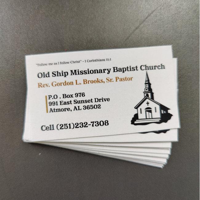 Gold And White Church Pastor Business Invitations