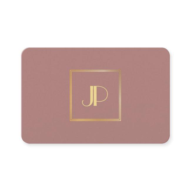 Gold Monogram Professional Modern Elegant Template Business Invitations