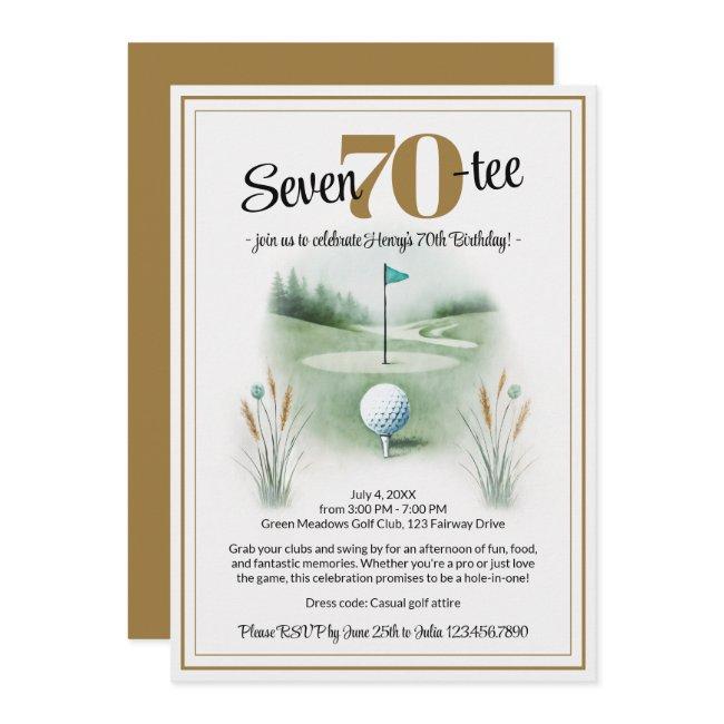 Golf Birthday Party Invitations For 70th