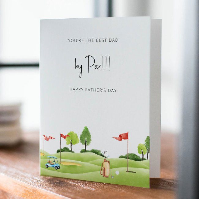 Golf Father's Day Invitations Best Dad By Par