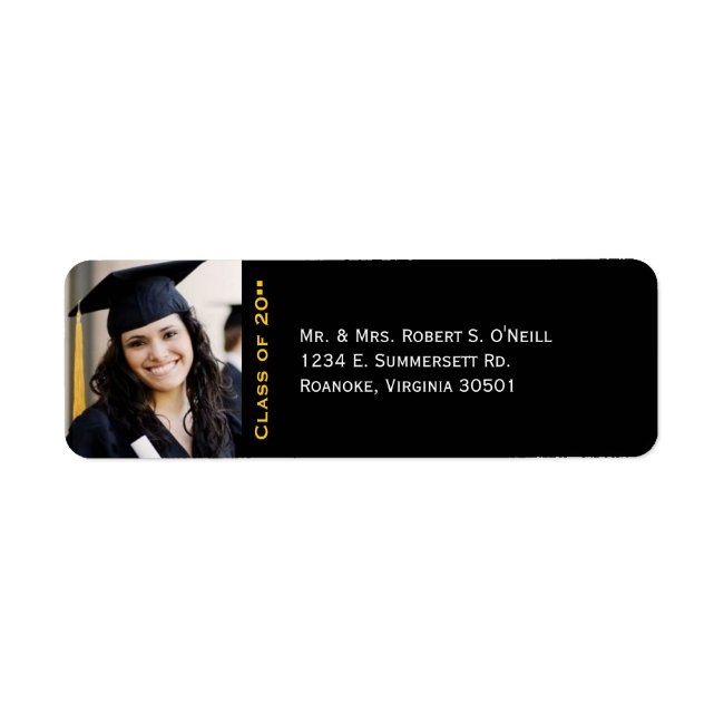 Graduation Custom Photo Return Address Labels