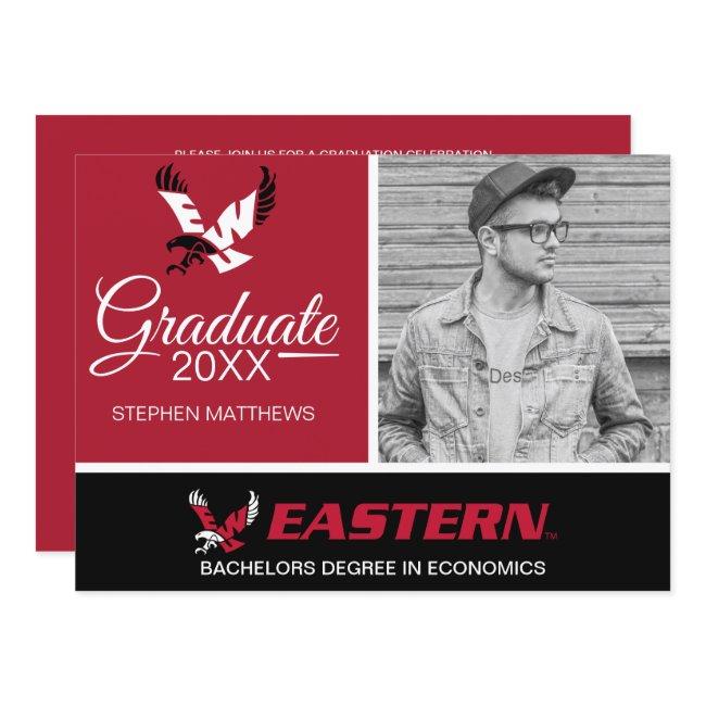 Graduation Eastern Washington Eagle Logo Invitation