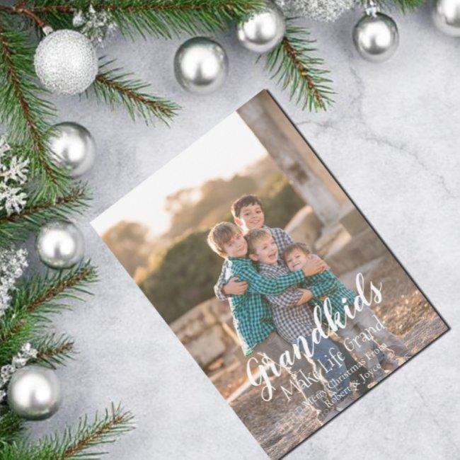 Grandkids Make Life Grand Holiday Invitations