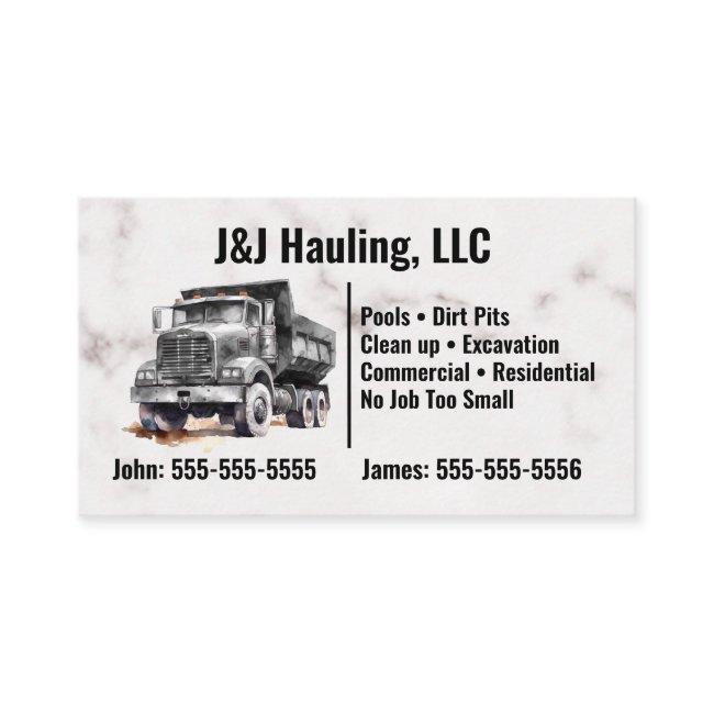 Gray Dump Truck Business Invitations