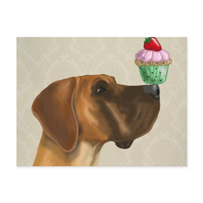Great Dane And Cupcake Postinvitations