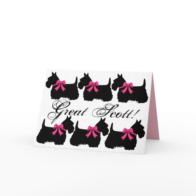 "great Scott !",scottish Terrier, It's A Girl! (2) Invitations