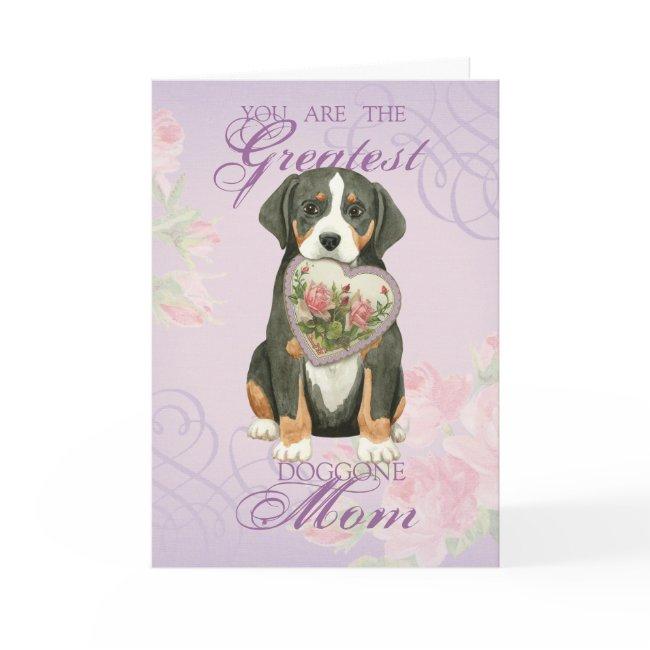 Greater Swiss Mountain Dog Heart Mom Invitations