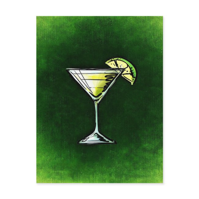 Green Cocktail Absinthe Postinvitations
