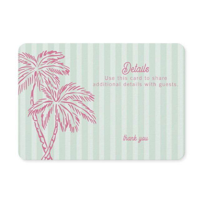Green Palm Springs Pastel Beach Details Insert