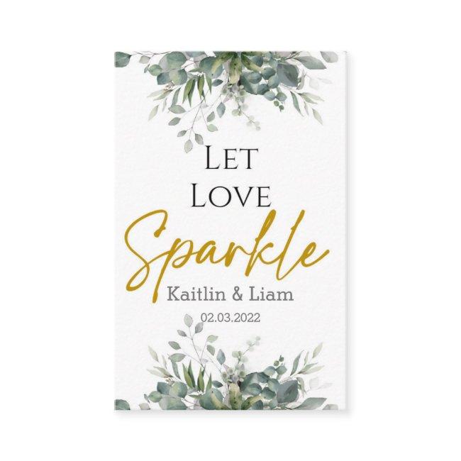 Greenery Eucalyptus Wedding Sparkler Tag