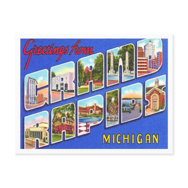 Greetings From Grand Rapids, Michigan Travel Postinvitations