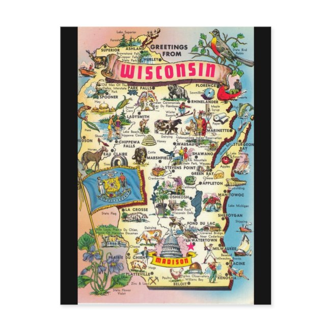 Greetings From Wisconsin Postinvitations