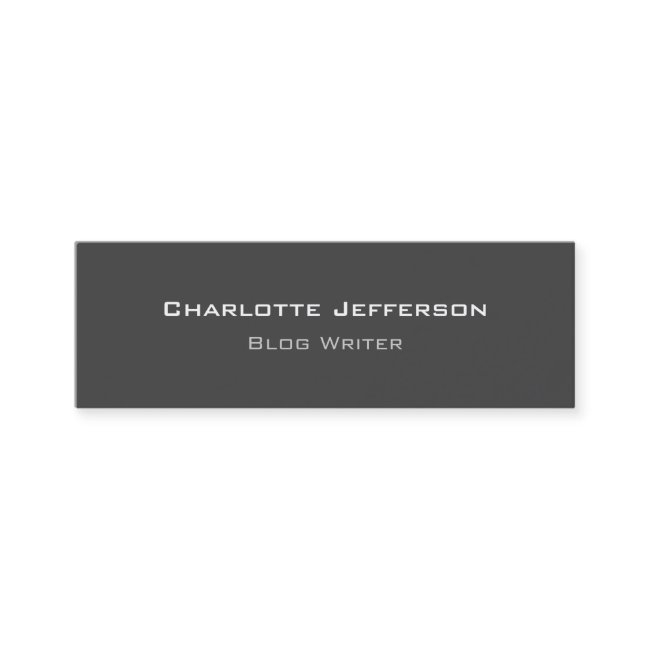 Grey Minimalist Blog Writer Internet Web Designer Mini Business Invitations