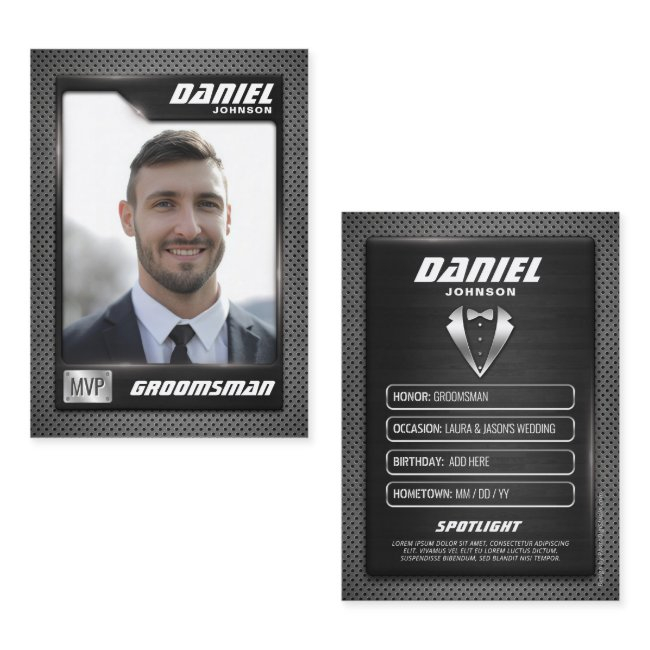 Groomsman Trading Invitations, Mvp Best Man Gift, Wedding Calling Invitations