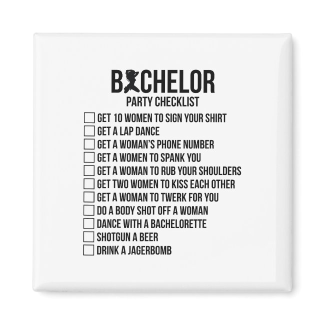 Groomsmen Groom Squat Men Bachelor Supplies Party Magnet