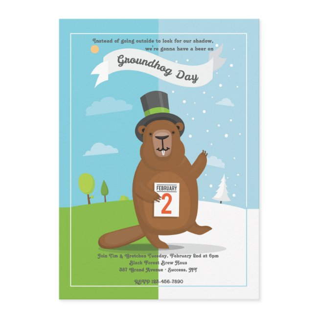 Groundhog Day Invitation
