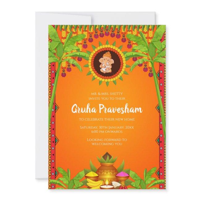 Gruhapravesham Invite Indian Housewarming Invite