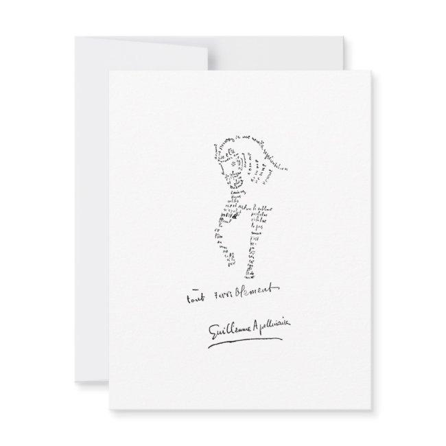 Guillaume Apollinaire, Calligramme Cheval Note Invitations