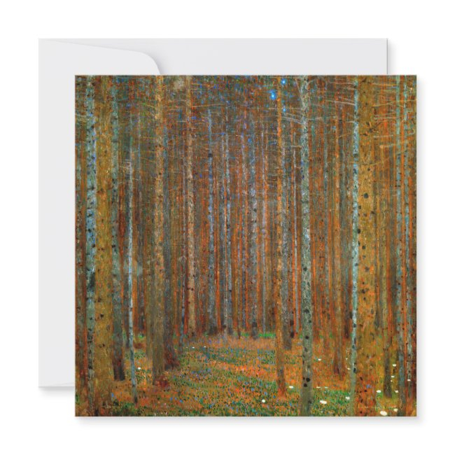 Gustav Klimt - Tannenwald Pine Forest Invitation