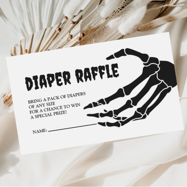 Halloween Baby Shower Diaper Raffle Enclosure Invitations